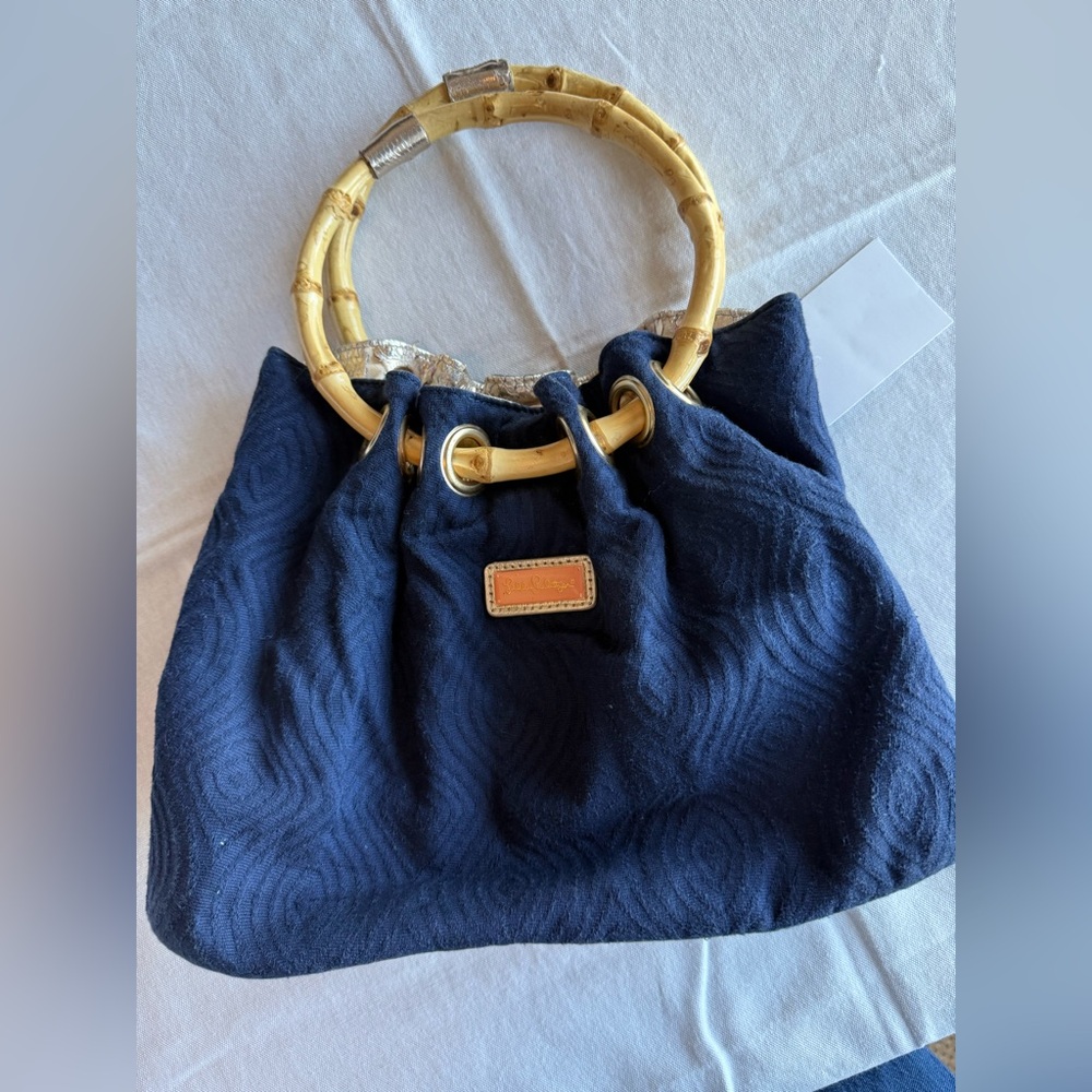 Vintage Lilly Pulitzer Bag Bamboo Handles